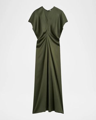 Toteme Satin Slouch Waist Dress