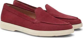 Santoni Womens suede loafer in Red at Nordstrom, Size 6.5
