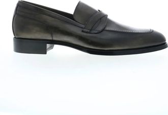 Scarpe di Bianco Mens Manzoni Sella Leather Loafer In Dark Bark