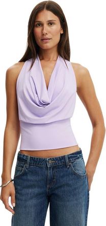 Cotton On Womens Lou Cowl Halter in Violet Valentine at Nordstrom, Size Xx-Small
