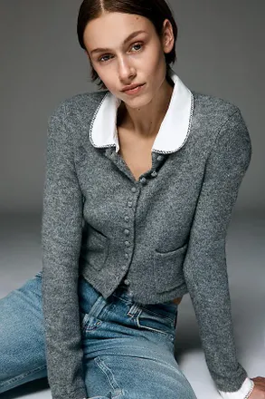 endless rose Peter Pan Collar Cardigan