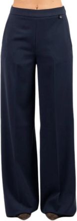 LuckyLu Wijde broek - Dames - Wijde Broeken - Blauw - S - Broeken