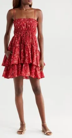 Ulla Johnson Kalila Cover-Up Minidress in Coral at Nordstrom Rack, Size X-Large