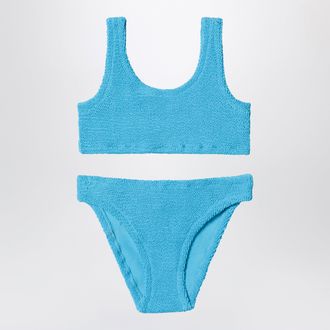 MC2 Saint Barth Baker bikini in light blue crinkle fabric