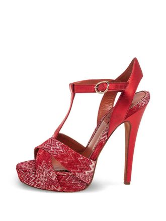 Missoni 130 mm sandalen met zigzag-patroon - Rood