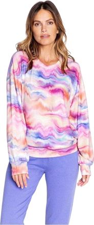 PJ Salvage Dames/Dames Tie Dye Relaxed Fit Overhemd (Perzik/herfst/Water)