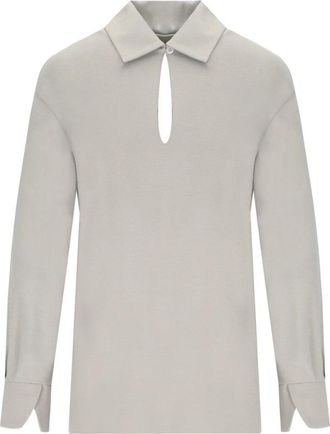 Max Mara Gestro Polo Blouse - Dames - Polos - Beige - M - Tops