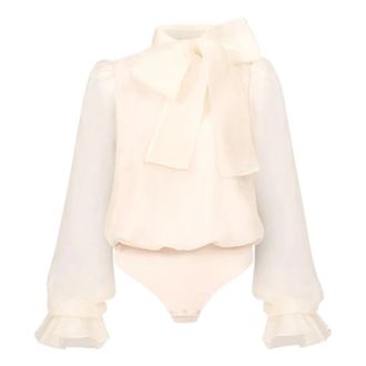 Undress Code Body, female, Beige, Size: XS Silk-sleeve Bodystocking