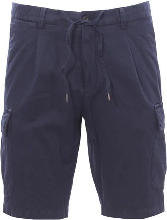 BRIGLIA 1949 Blauwe Cargo Linnen Katoen Shorts - Heren - Korte Broeken - Blauw - 2XL - Katoen - Korte Broeken