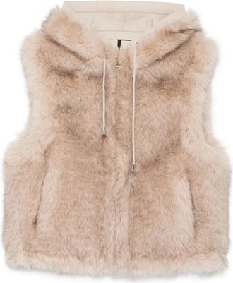 Maje Gilet con cappuccio - Toni neutri