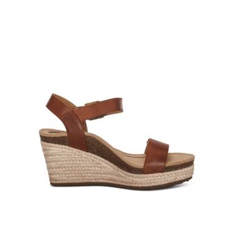 Aetrex Womens Sydney Wedge Sandals In Walnut