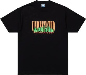 Undefeated T-shirt con stampa alberi - Nero