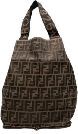 Fendi Pre-owned Tote Bags, female, Brown, Size: ONE SIZE Pre-owned Foldable Tote Bag