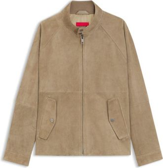 HUGO BOSS Suede jacket in a regular fit