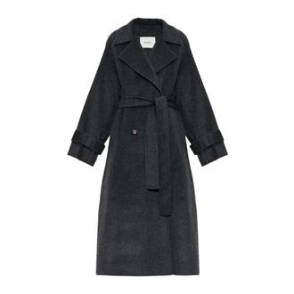 Lisa Yang Wool Coat Double - Dames - Mantels - Grijs - Maat: XS Wol
