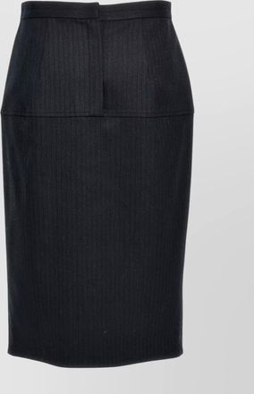 Fendi wool skirt with pinstripe pattern and back slit