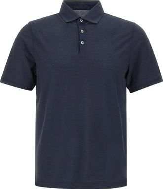 Diktat Polo in cotone con ricamo logo - Blu