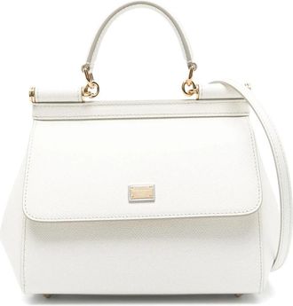Dolce & Gabbana Sicily Handbag - Dames - Handtassen - Wit - ONE Size - Katoen - Tassen