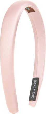 Tasha Skinny Padded Satin Headband in Pink at Nordstrom