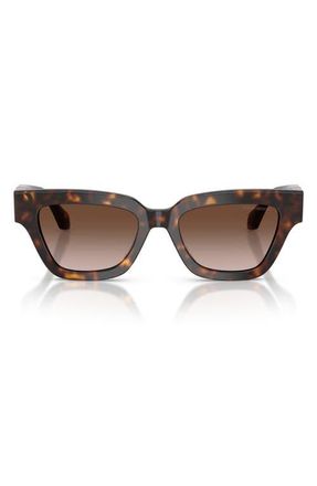 A|X Armani Exchange 50mm Gradient Cat Eye Sunglasses in Havana /Gradient Brown at Nordstrom