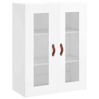 vidaXL Armario De Pared Blanco Brillante 69,5x34x90 Cm Vidaxl