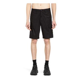 Stone Island Casual Shorts, male, Black, Size: W32 Paracadute Cargo Shorts