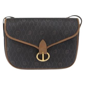 Dior Pre-owned Cross Body Bags, female, Black, Size: ONE SIZE Pre-owned Vintage honeycomb flap crossbody bag