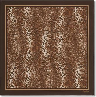 Max Mara Foulard - Dames - Zijden sjaals - Bruin - ONE Size - Accessoires