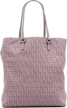 Fendi Pre-owned Tote Bags, female, Purple, Size: ONE SIZE Pre-owned Printed Tote Bag