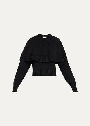 Ronny Kobo Evian Layered Cape Sweater