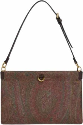 Etro Clutch Talk Bag XS Arnica - Dames - Schoudertassen - Bruin - ONE Size - Katoen - Tassen