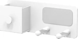 OEM Soporte Para Secador De Pelo, Soporte Para Secador De Pelo Sin Taladro Con Gesti&oacute;n De Cables, Soporte De Aluminio Autoadhesivo, Blanco