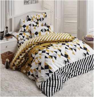 Blanc Avenue Juego de funda de edred&oacute;n 200x200 cm+ 2 FA 65x65 cm 100% algod&oacute;n