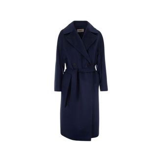 Max Mara Dames, Mantels, Blauw, Maat: L