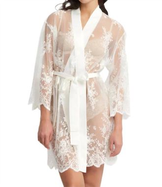 Rya Collection Darling Lace Cover Up Robe In Ivory