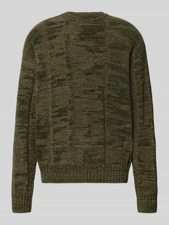 Boss Orange by Hugo Boss BOSS Orange Regular Fit Strickpullover aus Baumwoll-Mix Modell KIRESO in Khaki, Gr&ouml;&szlig;e L