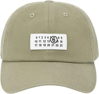 Maison Margiela Accessoires, unisex, Groen, L, Katoen, Baseballpet met logo
