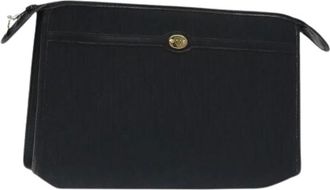 Dior Pre-owned Clutches, female, Black, Size: ONE SIZE Pre-owned Trotter Canvas Clutch Bag