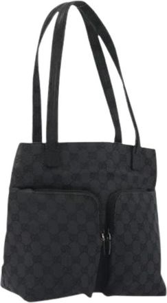 Gucci Pre-owned Vintage GG Canvas Tote Bag - Dames - Vintage Shopper - Zwart - ONE Size - Vintage