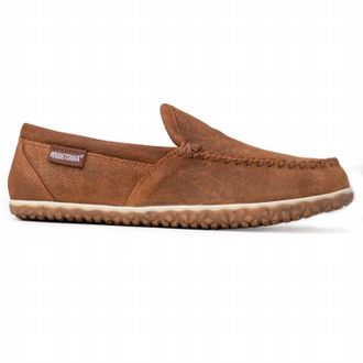 Minnetonka Mens Tilden Moccasin Slippers In Brown Ruff
