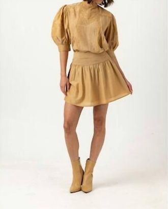 Sundays Madeline Mini Skirt In Brushed Gold