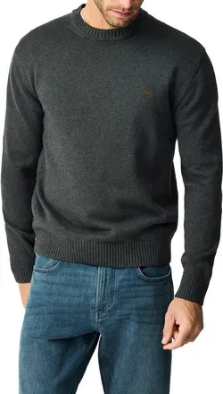 Rodd & Gunn Crewneck Cotton Sweater in Charcoal at Nordstrom, Size Xxx-Large