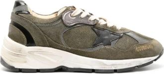 Golden Goose Vader-Ster Sneakers Olijfgroen Multicolor - Dames - Sneakers - Groen - 41 EU - Leer - Schoenen