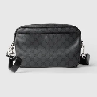 Gucci Essence Classic Small Crossbody Bag, Black, GG Canvas