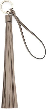 Jimmy Choo London leather keychain - women - Calf Leather - One Size - Neutrals