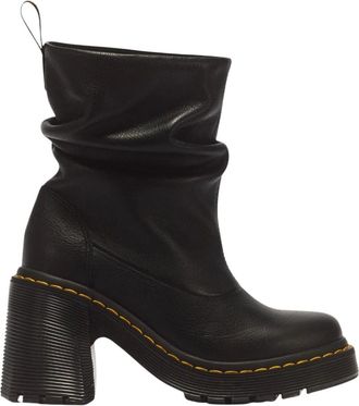 Dr. Martens Schoenen, Dames, Zwart, 37 EU, Leer, Kasey Lo Virginia Leren Laarsjes met Hak
