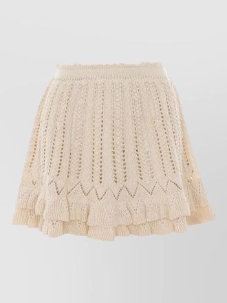 Isabel Marant nelle flounced mini skirt open knit