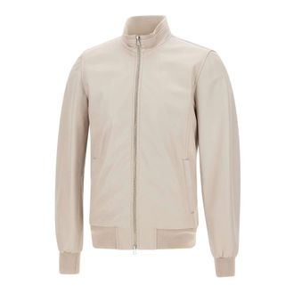 Barba Fox Jacket - Heren - Vesten met rits - Beige - M - Leer - Hoodies & sweatvesten