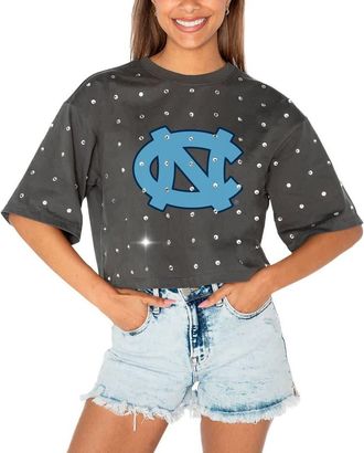 Gameday Couture Womens Gameday Couture Gray North Carolina Tar Heels Go Time Rhinestone Crop T-Shirt at Nordstrom, Size Xxx-Large