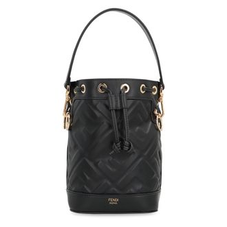 Fendi Bucket Bags, female, Black, Size: ONE SIZE Mon Tresor Leather Mini Bag